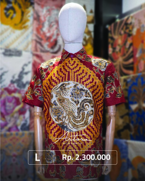 Kemeja Batik Tulis Perada Sutra Q370
